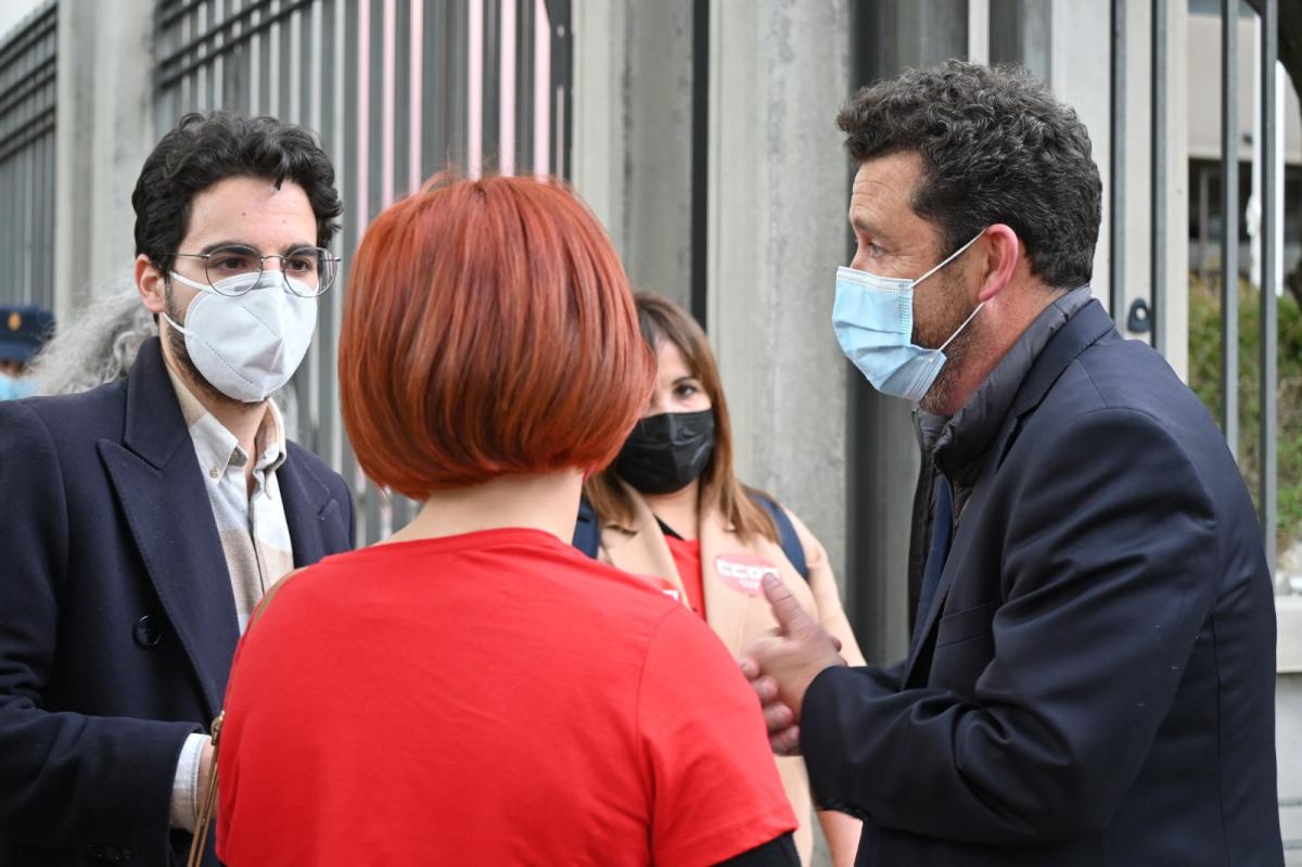 Concentracin frente al Ministerio de Ciencia e Innovacin, en Madrid, contra la reforma de la Ley de Ciencia.