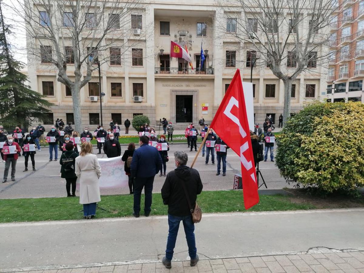 Concentracin de CCOO y UGT 11F en Albacete
