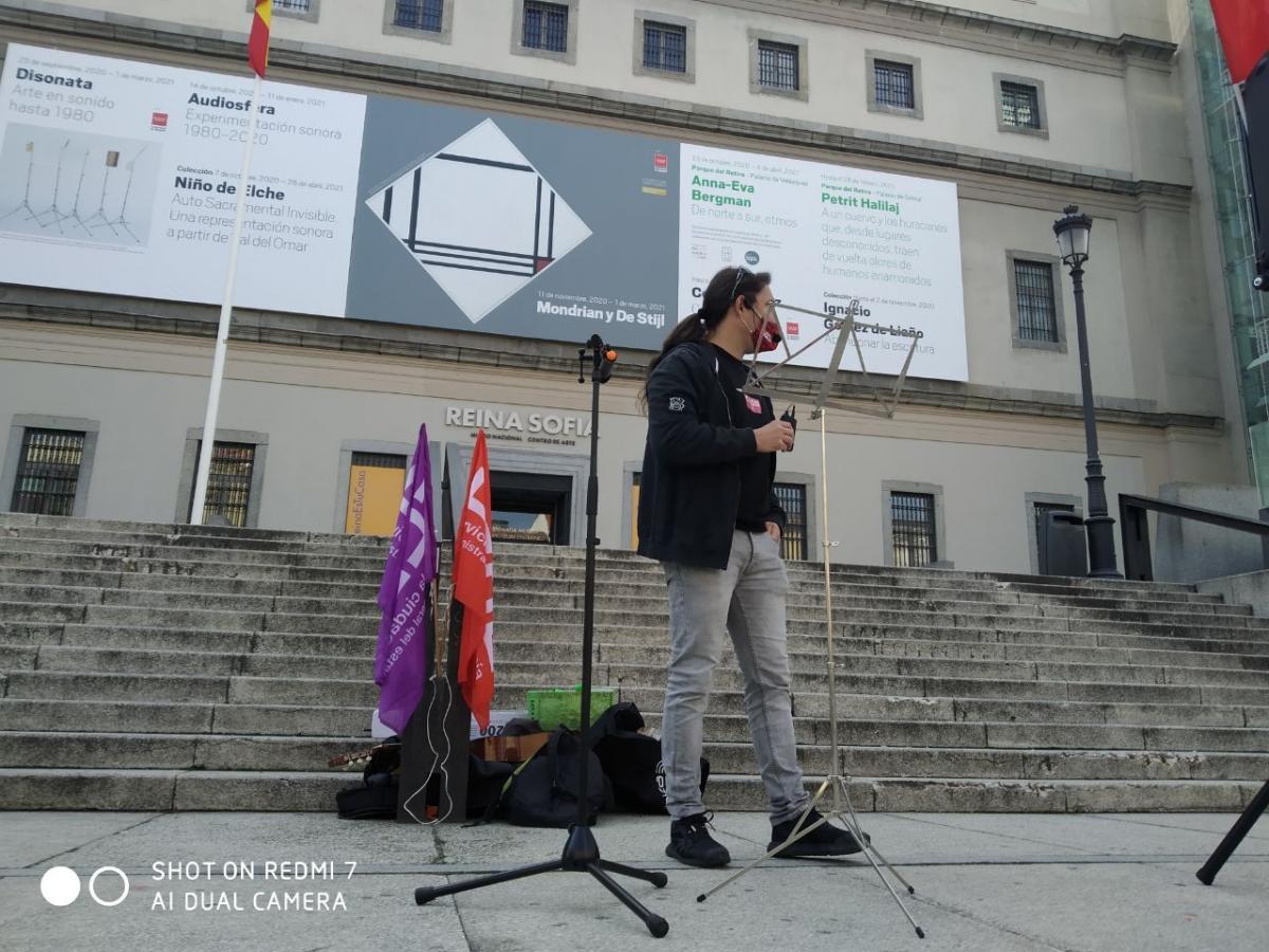 Concentracin de CCOO en el Museo Nacional Centro de Arte Reina Sofa