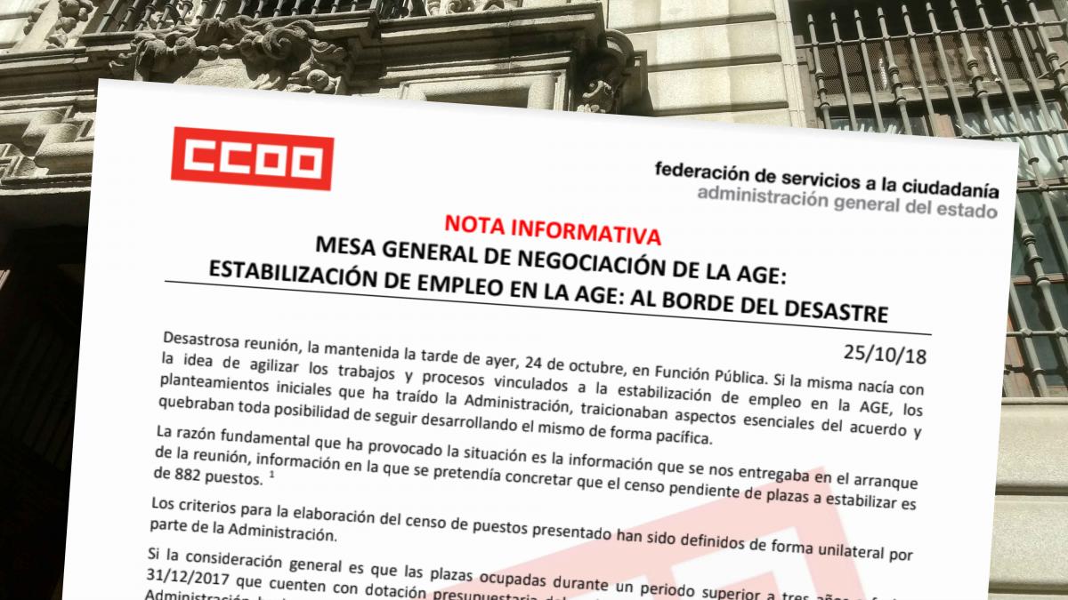 Estabilizacin de empleo en la AGE