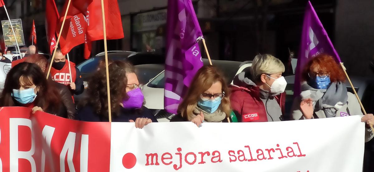 Manifestacin CCOO, 27 de enero de 2022, en las sedes de Funcin Pblica de la AGE.