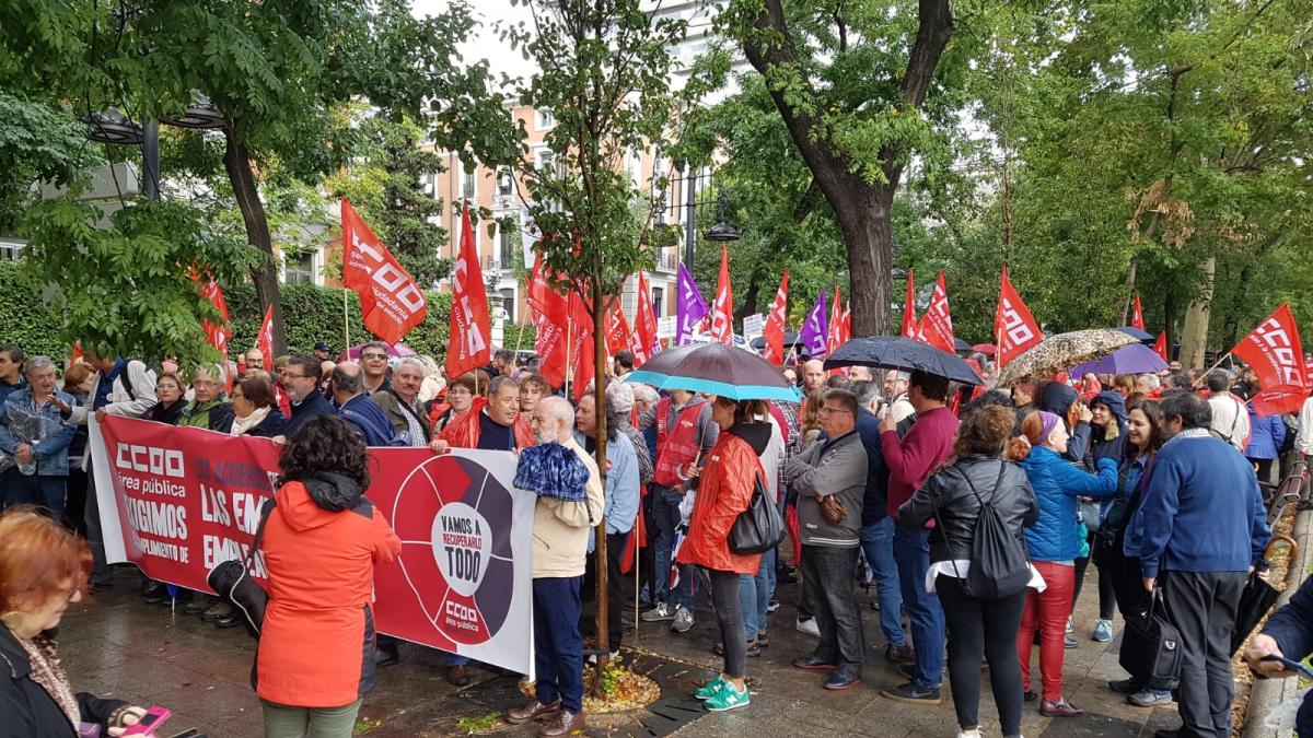 Concentracin 17O de CCOO frente al Ministerio de Poltica Territorial y Funcin Pblica