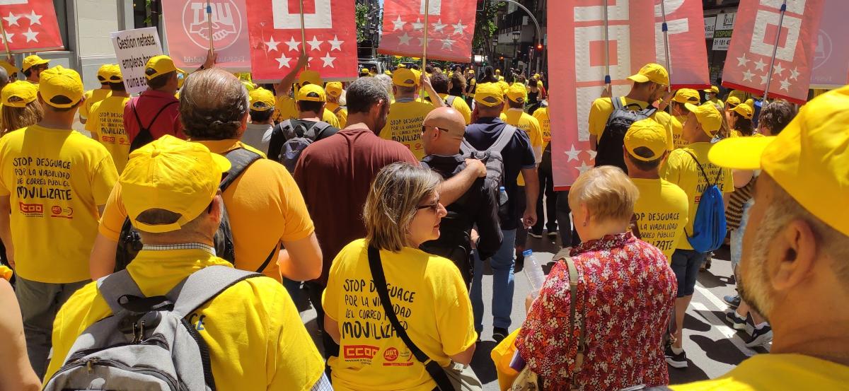 Gran marcha en Madrid #1JUN en defensa del Servicio Pblico de Correos.