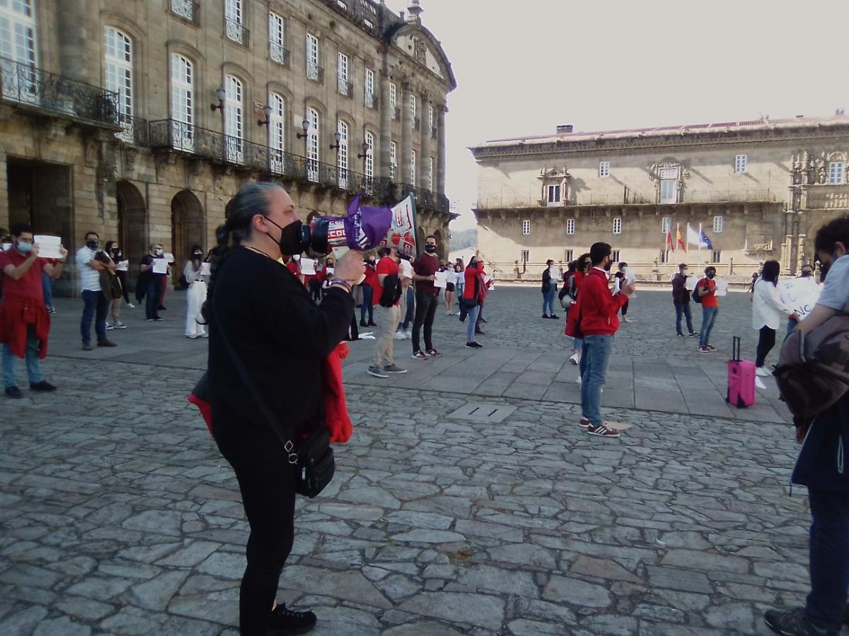 Concentracin contra la reforma de la Ley de Ciencia.