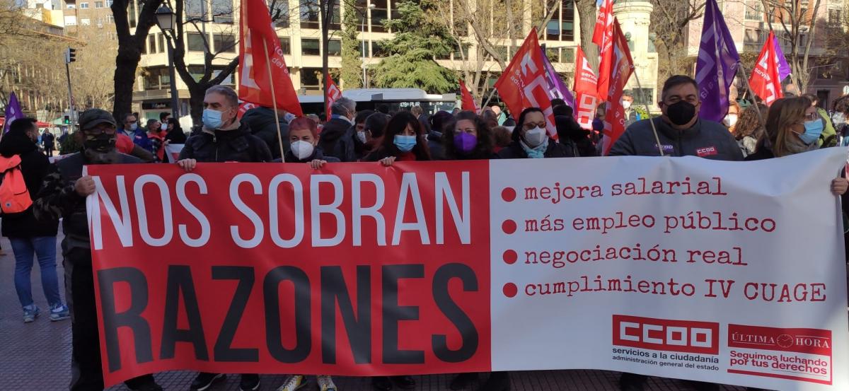 Manifestacin en la AGE de CCOO 27E #NosSobranRazones