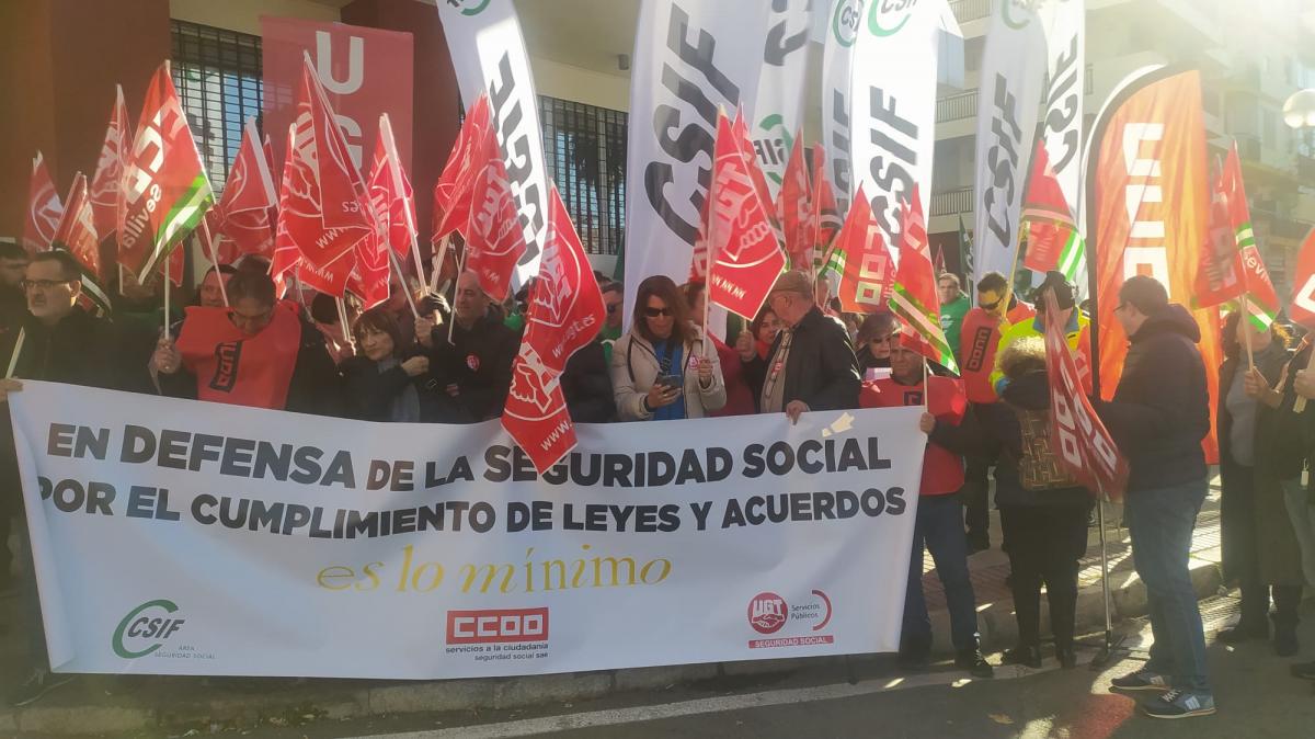 CCOO, CSIF, y UGT seguimos con las movilizaciones en la Seguridad Social