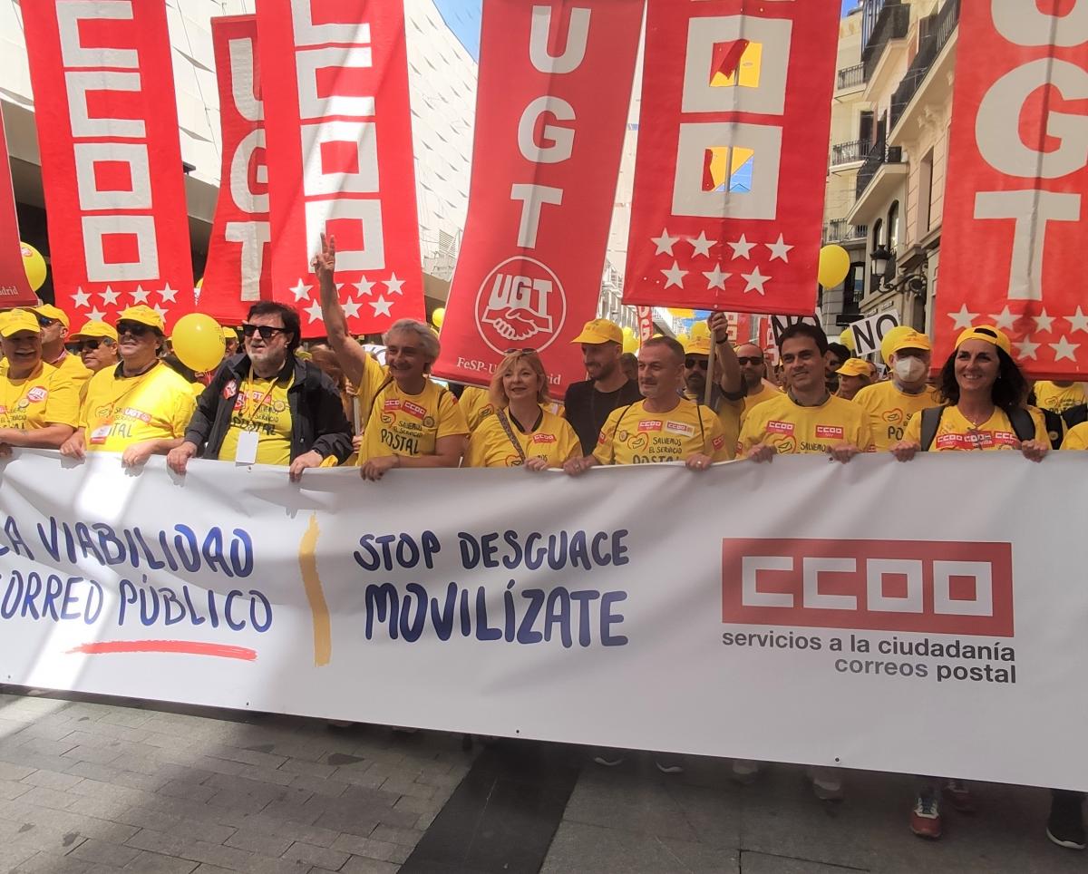 Gran marcha en Madrid #1JUN en defensa del Servicio Pblico de Correos.