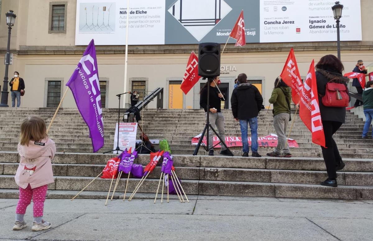 Concentracin de CCOO en el Museo Nacional Centro de Arte Reina Sofa