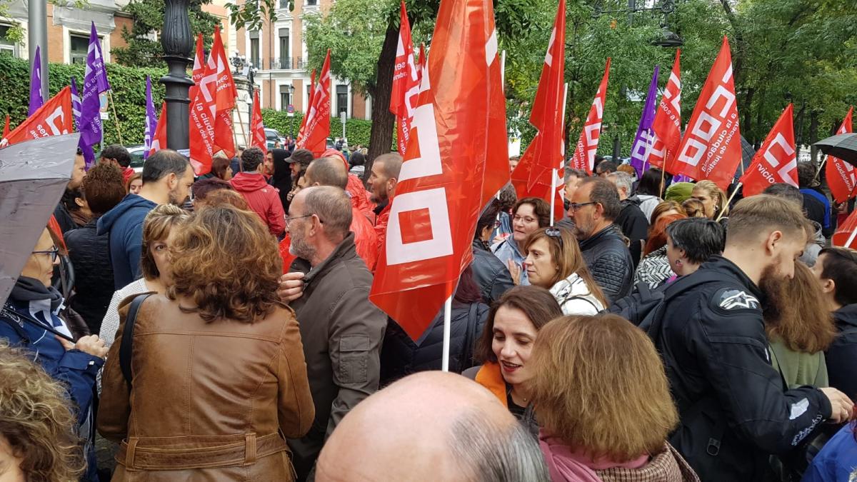 Concentracin 17O de CCOO frente al Ministerio de Poltica Territorial y Funcin Pblica