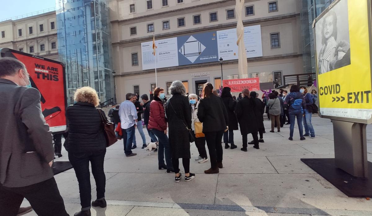 Concentracin de CCOO en el Museo Nacional Centro de Arte Reina Sofa