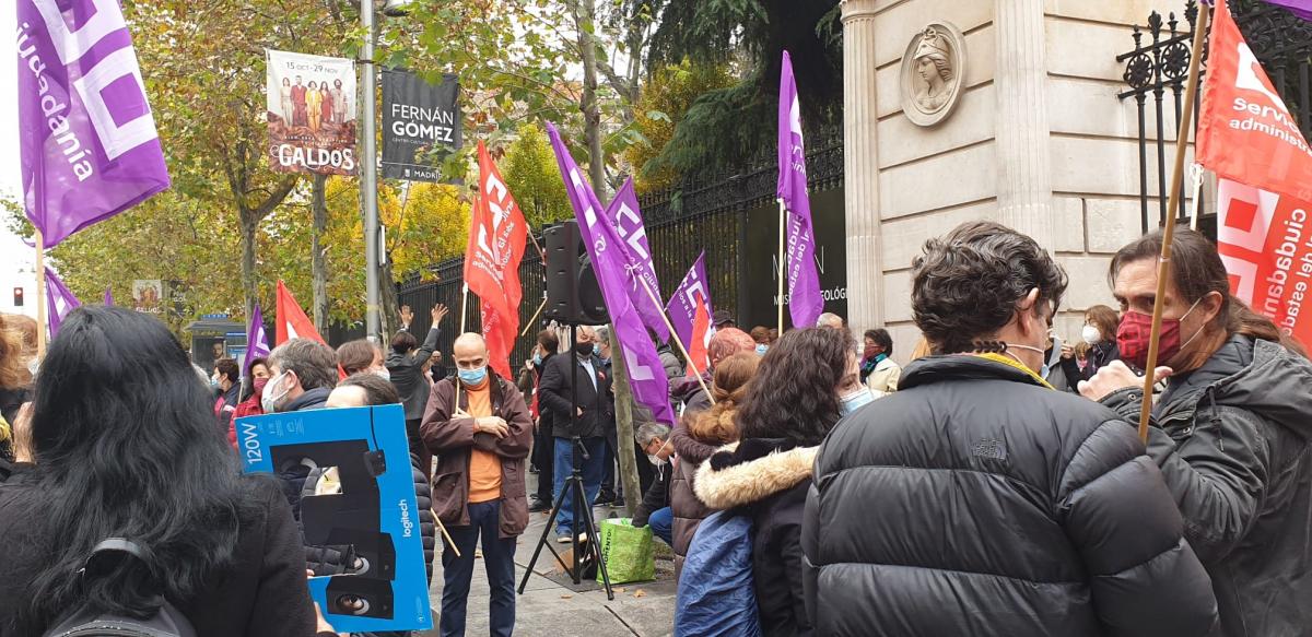 Concentracin de CCOO en el Museo Arqueolgico Nacional
