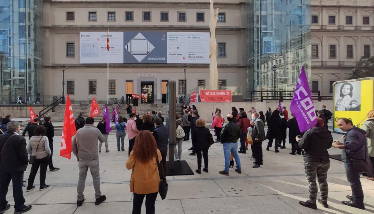 Concentracin de CCOO en el Museo Nacional Centro de Arte Reina Sofa
