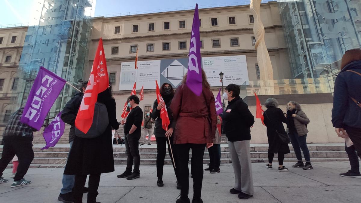 Concentracin de CCOO en el Museo Nacional Centro de Arte Reina Sofa