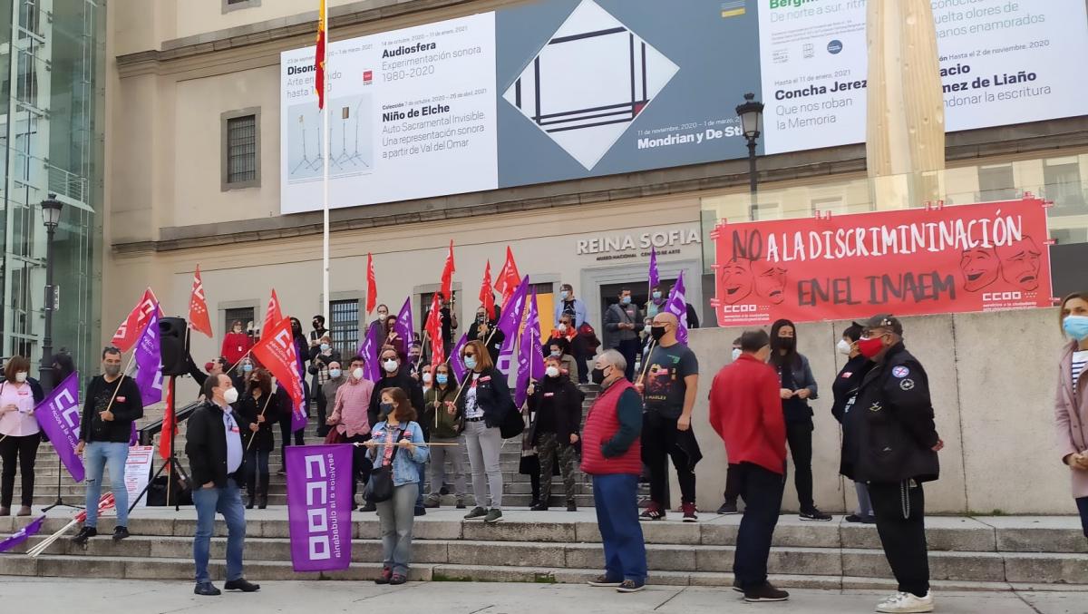 Concentracin de CCOO en el Museo Nacional Centro de Arte Reina Sofa