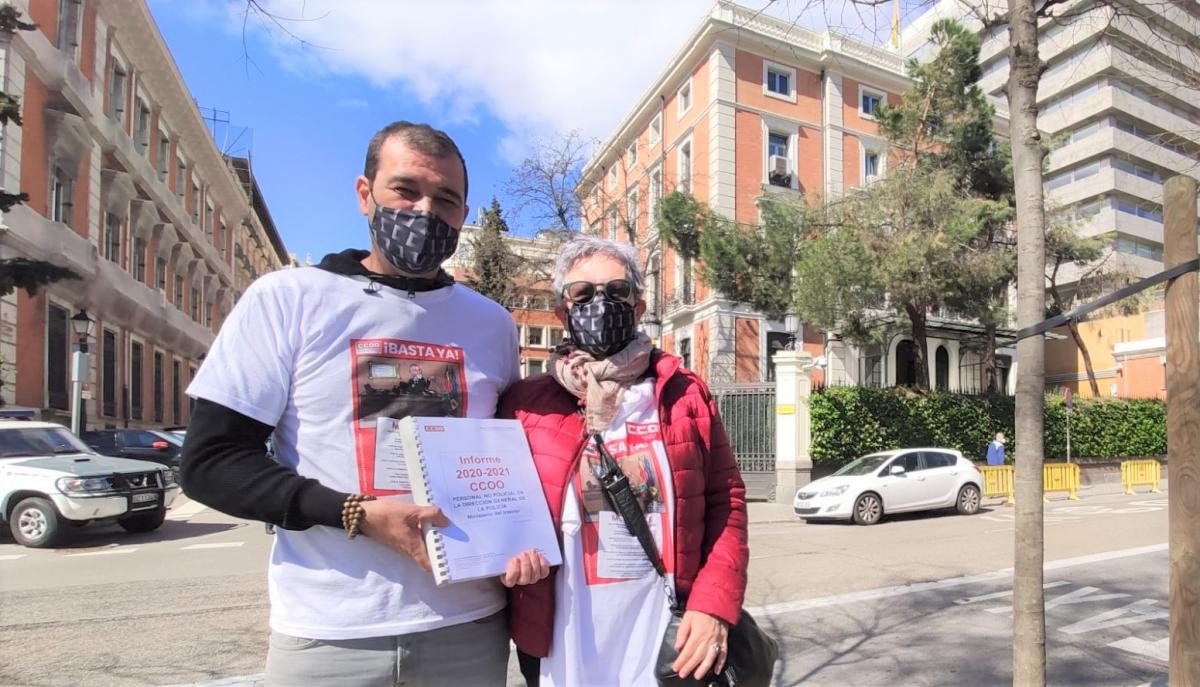 Concentracin del 12M en la sede del Ministerio de Interior