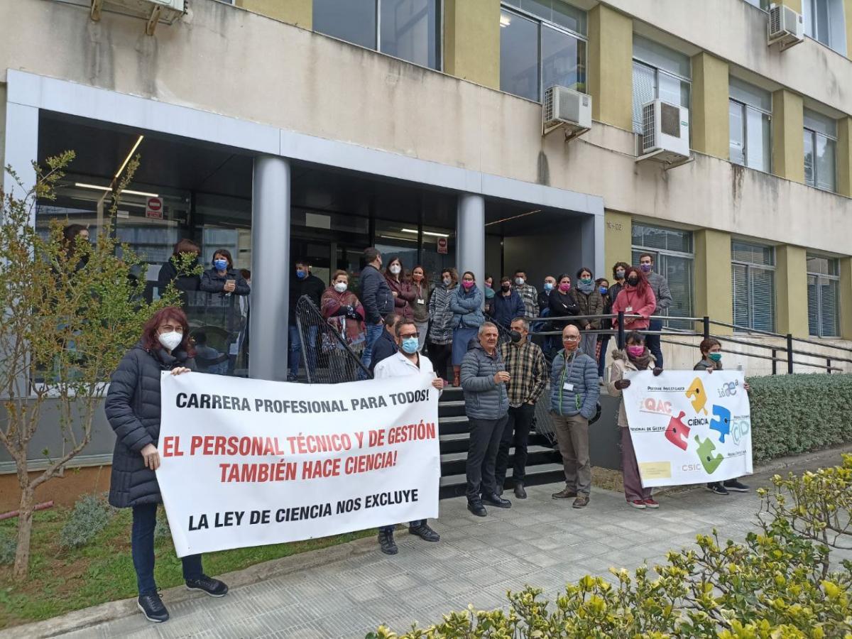 Concentracin #23M en el CSIC para reclamar una Ley de la Ciencia con Derechos para todo el personal de la investigacin.