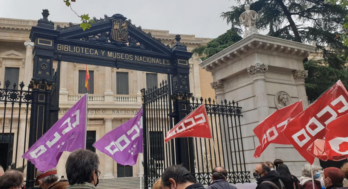 Concentracin de CCOO en el Museo Arqueolgico Nacional