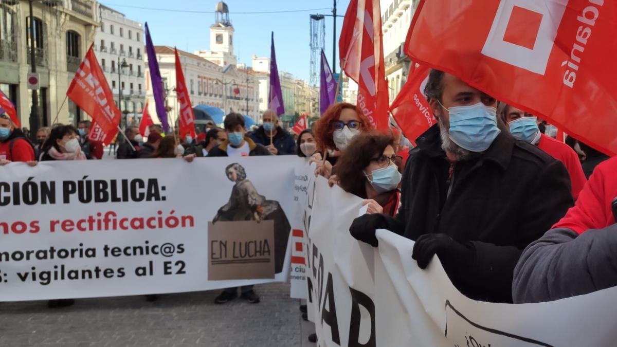Concentracin del rea Pblica de CCOO ante el Ministerio de Hacienda y Funcin Pblica.
