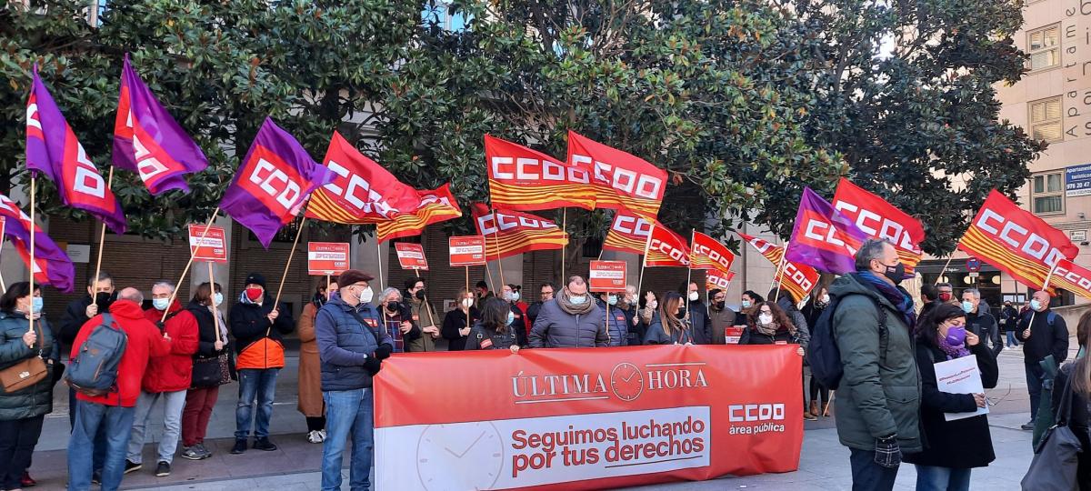 CCOO exige el cumplimiento de los acuerdos y la recuperacin de la negociacin en el rea pblica (Zaragoza).
