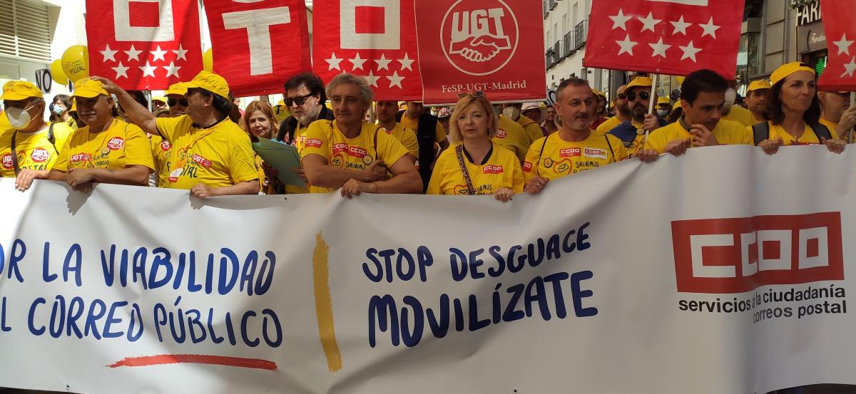 Gran marcha en Madrid #1JUN en defensa del Servicio Pblico de Correos.