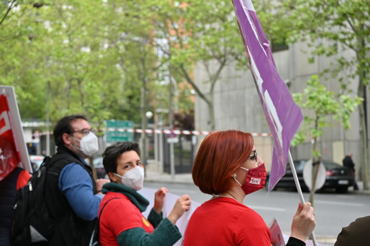 Concentracin frente al Ministerio de Ciencia e Innovacin, en Madrid, contra la reforma de la Ley de Ciencia.
