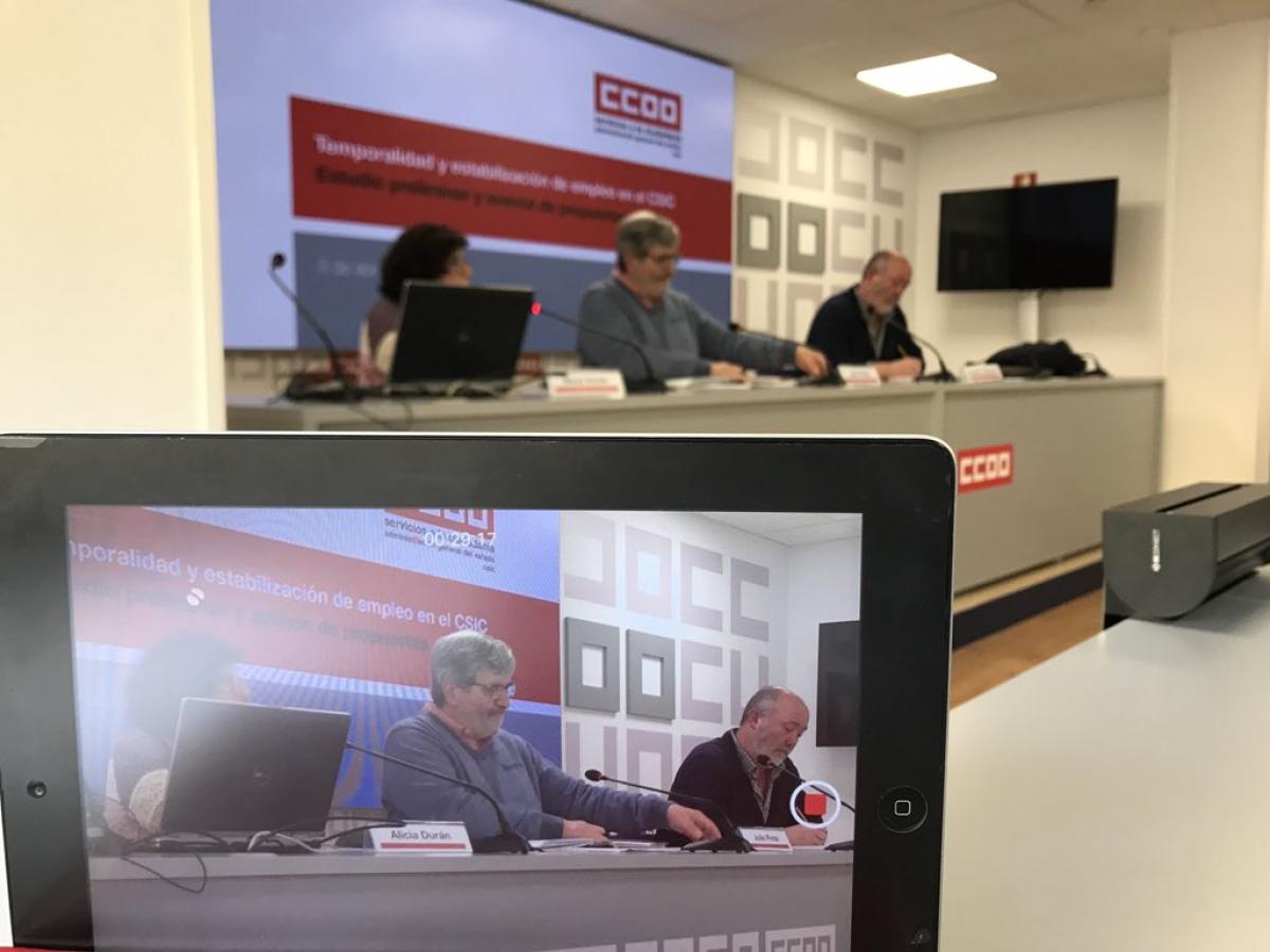 Alicia Durn, Julio Pinto y Josetxo Gndara durante la rueda de prensa de ayer