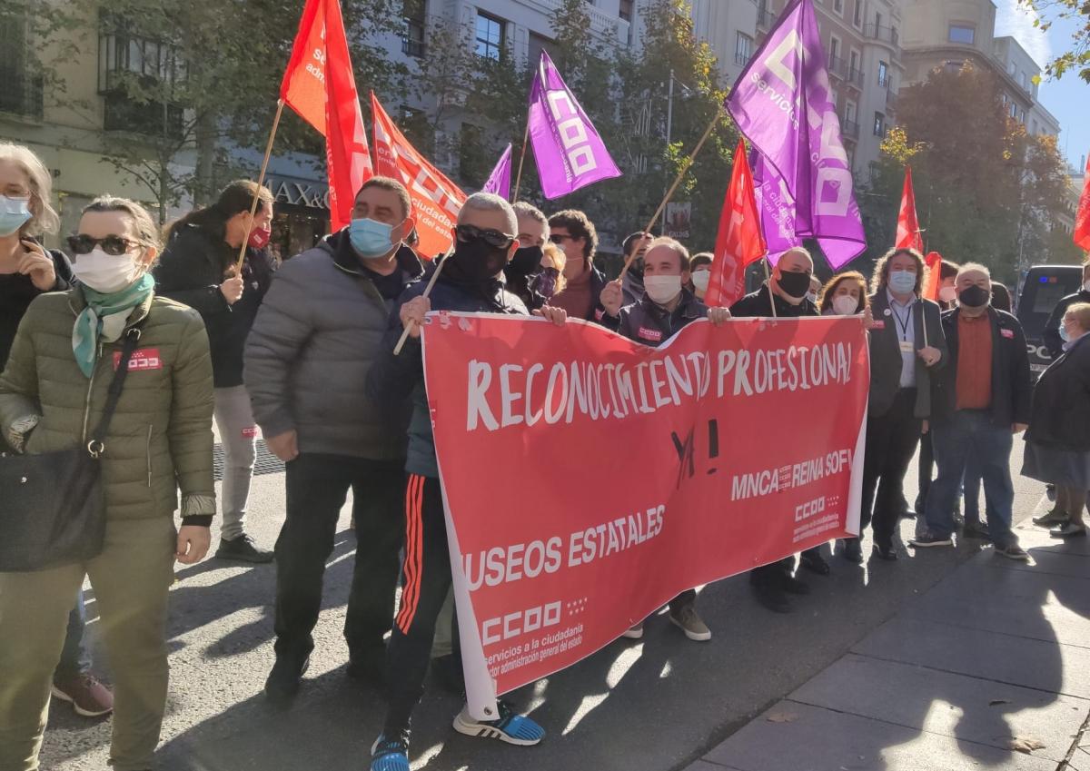 Concentracin de CCOO 22N en el Museo Arqueolgico Nacional