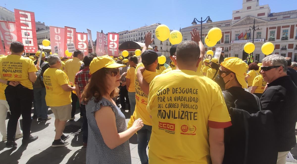 Gran marcha en Madrid #1JUN en defensa del Servicio Pblico de Correos.