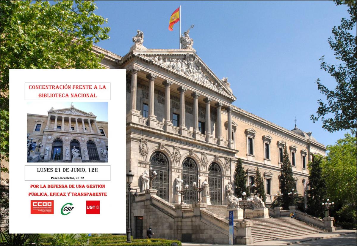 Concentracin frente a la Biblioteca Nacional