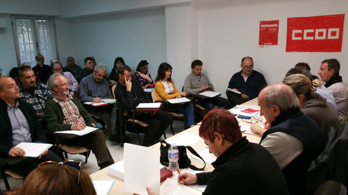 CCOO del Ministerio de Defensa en el plenario celebrado el 29 de noviembre de 2017