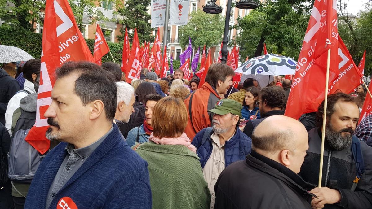Concentracin 17O de CCOO frente al Ministerio de Poltica Territorial y Funcin Pblica
