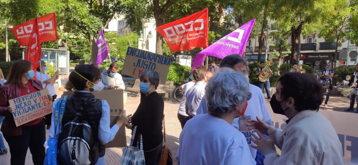 Concentracin de CCOO ante la Direccin General de Funcin Pblica.