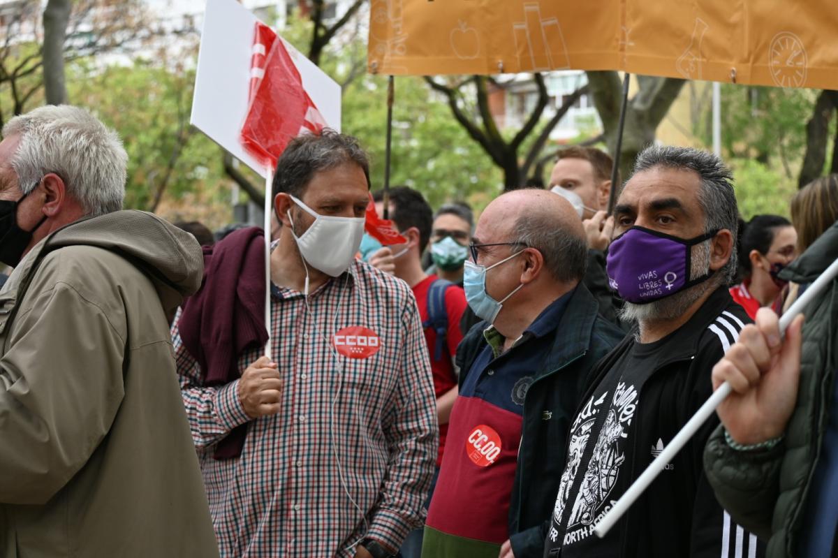 Concentracin frente al Ministerio de Ciencia e Innovacin, en Madrid, contra la reforma de la Ley de Ciencia.