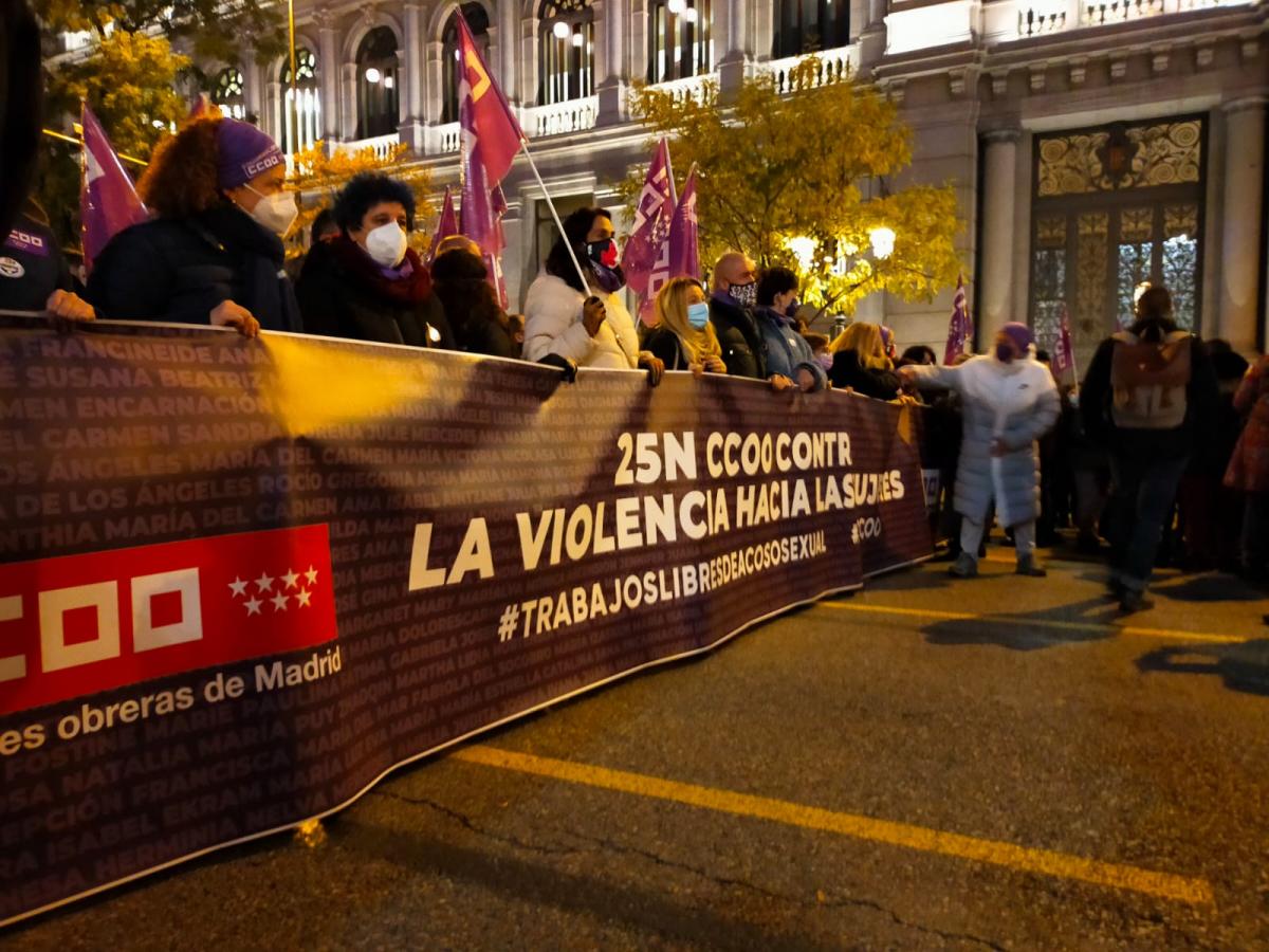 Manifestacin en Madrid, 25N Dia por la eliminacin de la violencia hacia las mujeres.