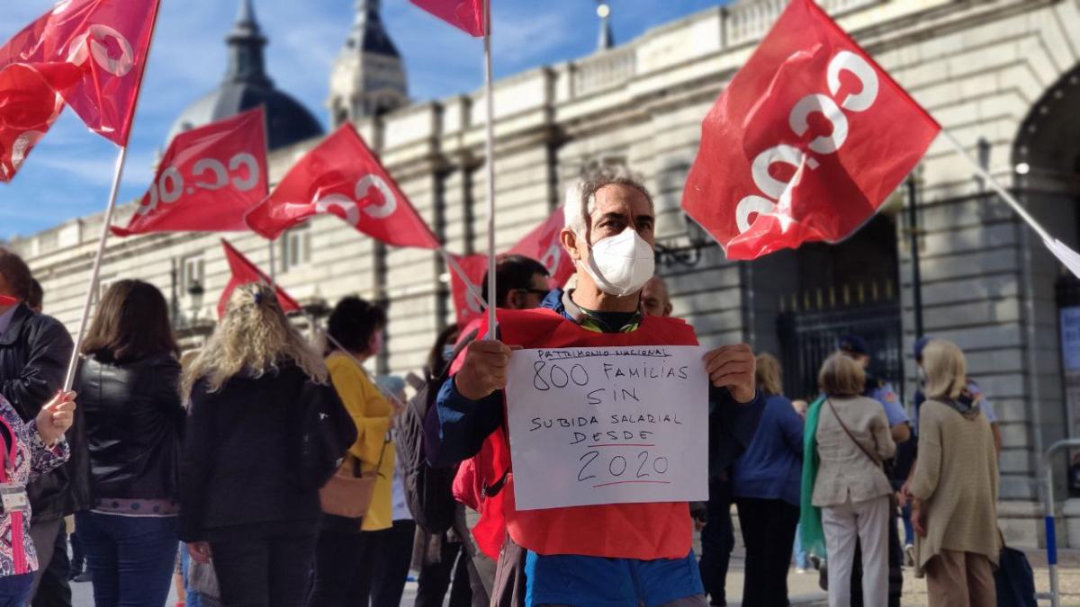 Concentracin en Palacio Real por los atrasos retributivos del personal laboral.