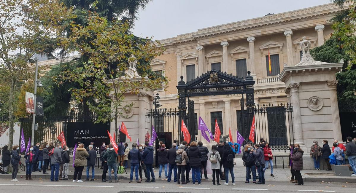 Concentracin de CCOO en el Museo Arqueolgico Nacional
