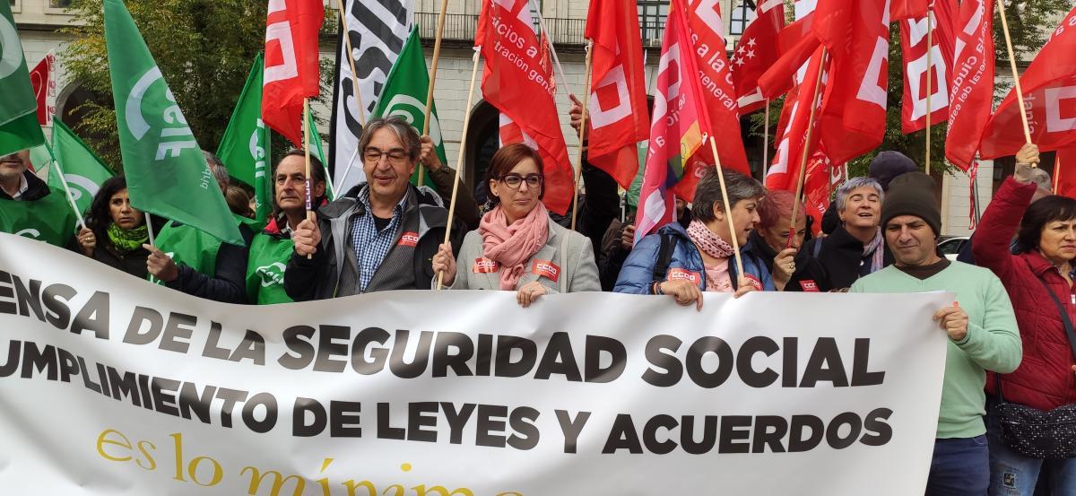 Concentracin en defensa de la Seguridad Social del pasado 18 de noviembre