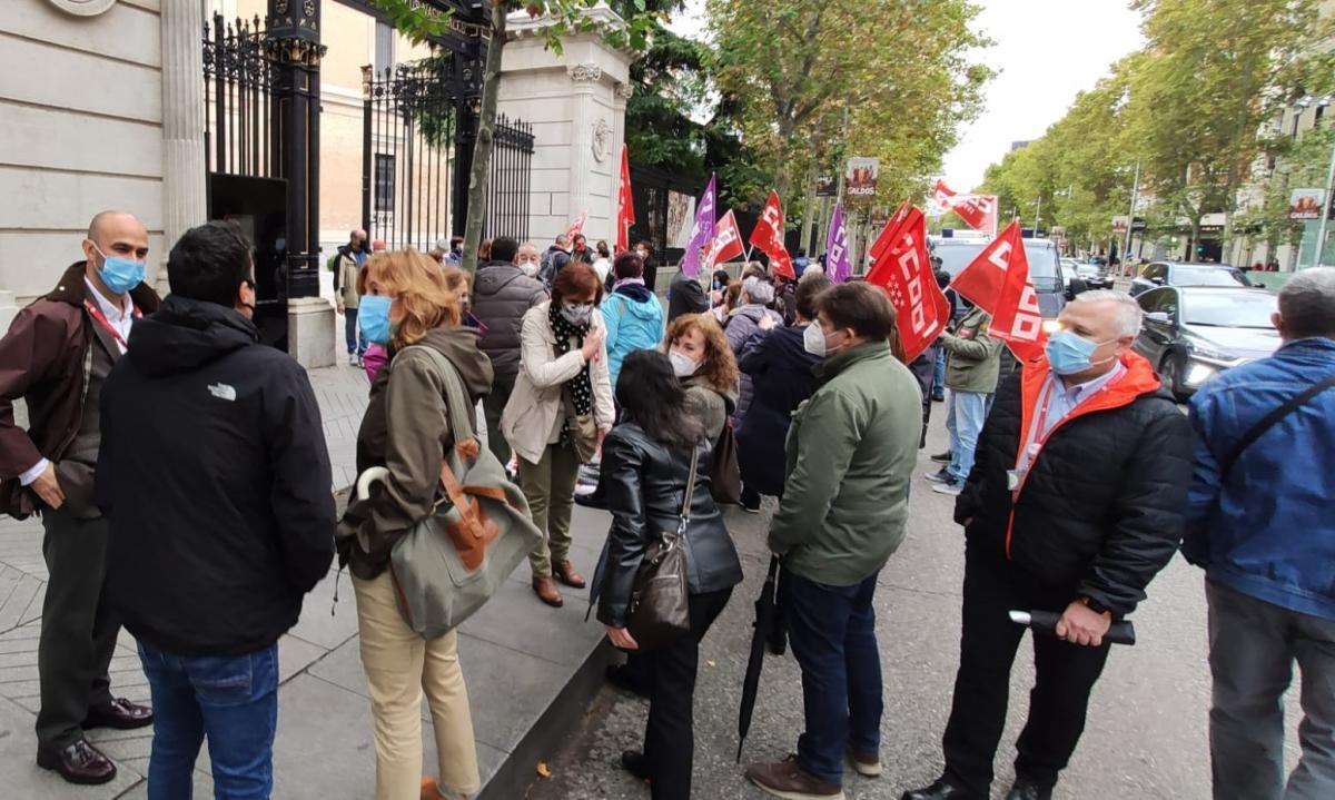 Concentracin de CCOO en el Museo Arqueolgico Nacional