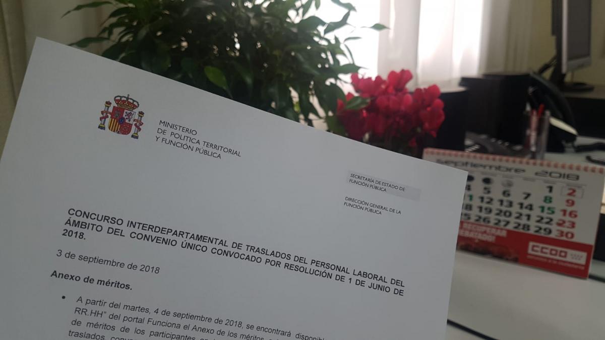 Valoracin de mritos de las personas participantes en el concurso de traslados