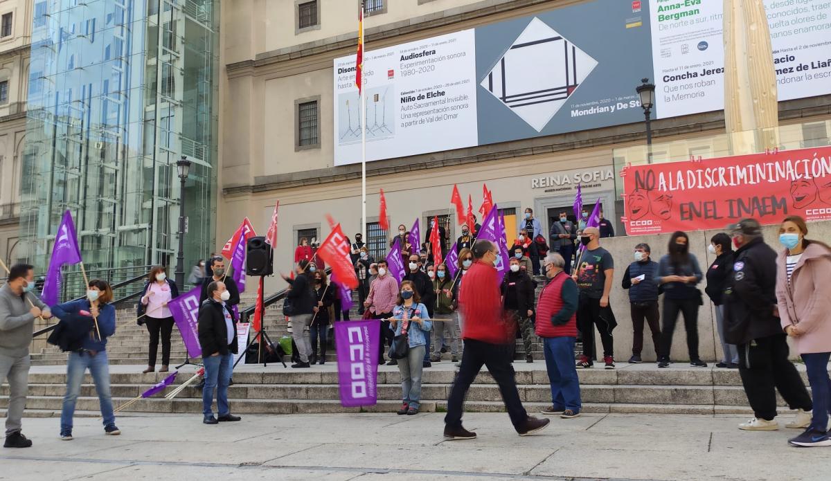Concentracin de CCOO en el Museo Nacional Centro de Arte Reina Sofa