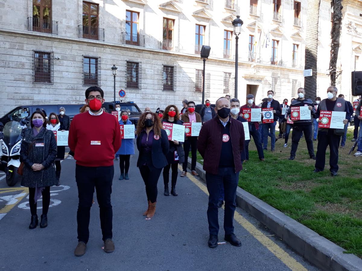 Concentracin de CCOO y UGT 11F en Valencia
