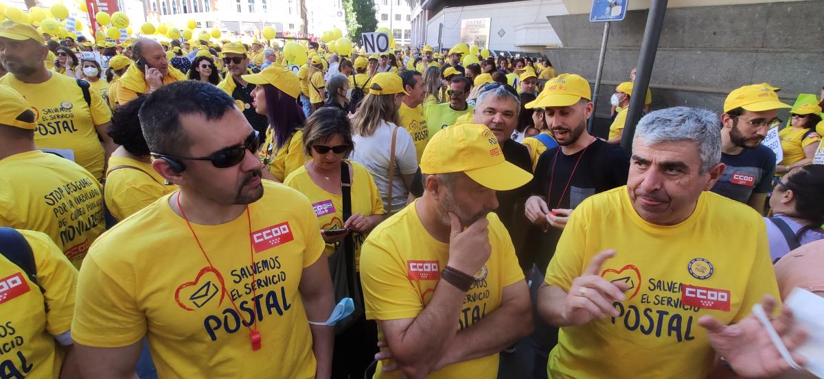 Gran marcha en Madrid #1JUN en defensa del Servicio Pblico de Correos.