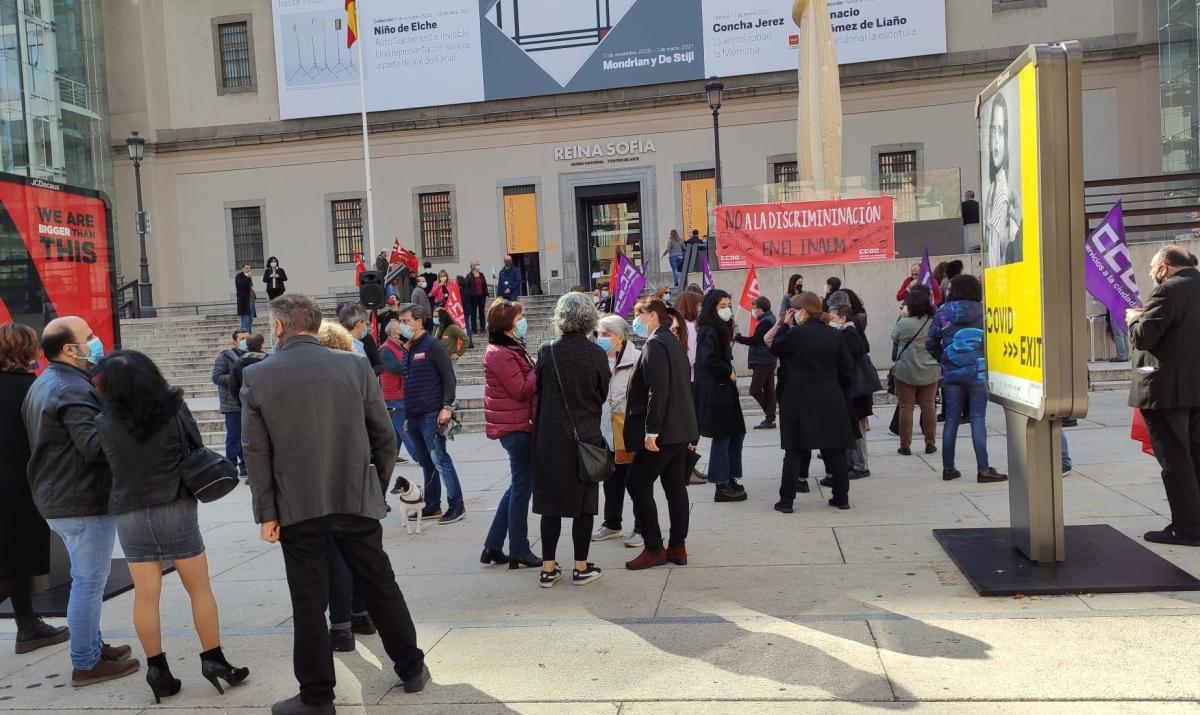 Concentracin de CCOO en el Museo Nacional Centro de Arte Reina Sofa