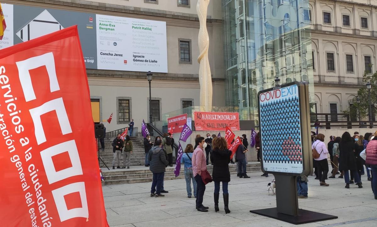 Concentracin de CCOO en el Museo Nacional Centro de Arte Reina Sofa