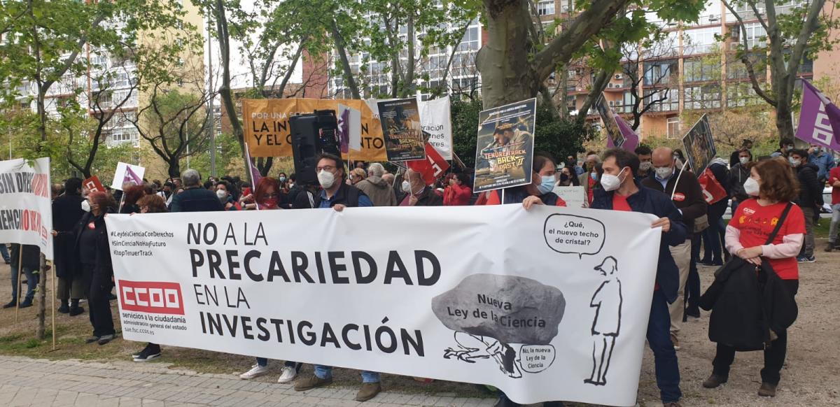 Concentracin contra la reforma de la Ley de Ciencia (Madrid).