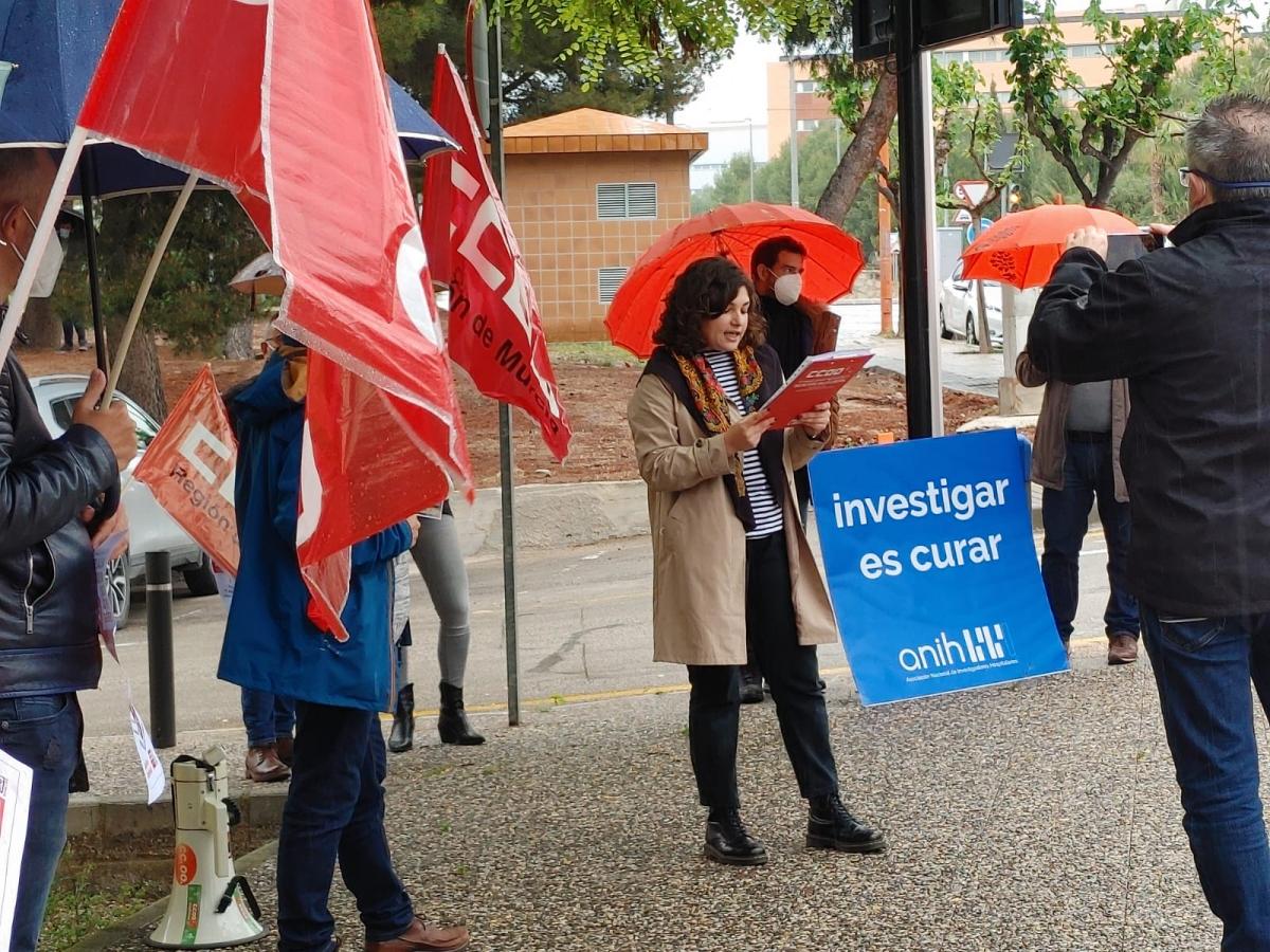 Concentracin contra la reforma de la Ley de Ciencia (Murcia).