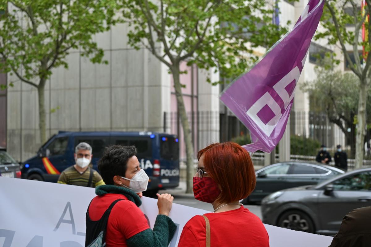 Concentracin frente al Ministerio de Ciencia e Innovacin, en Madrid, contra la reforma de la Ley de Ciencia.