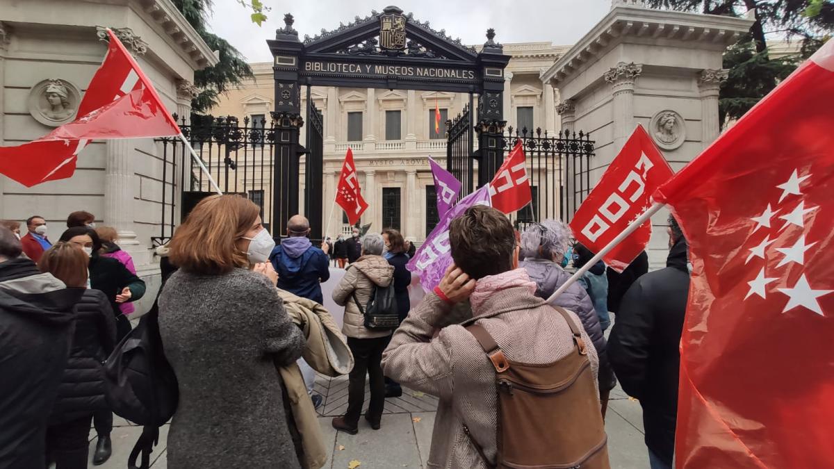 Concentracin de CCOO en el Museo Arqueolgico Nacional