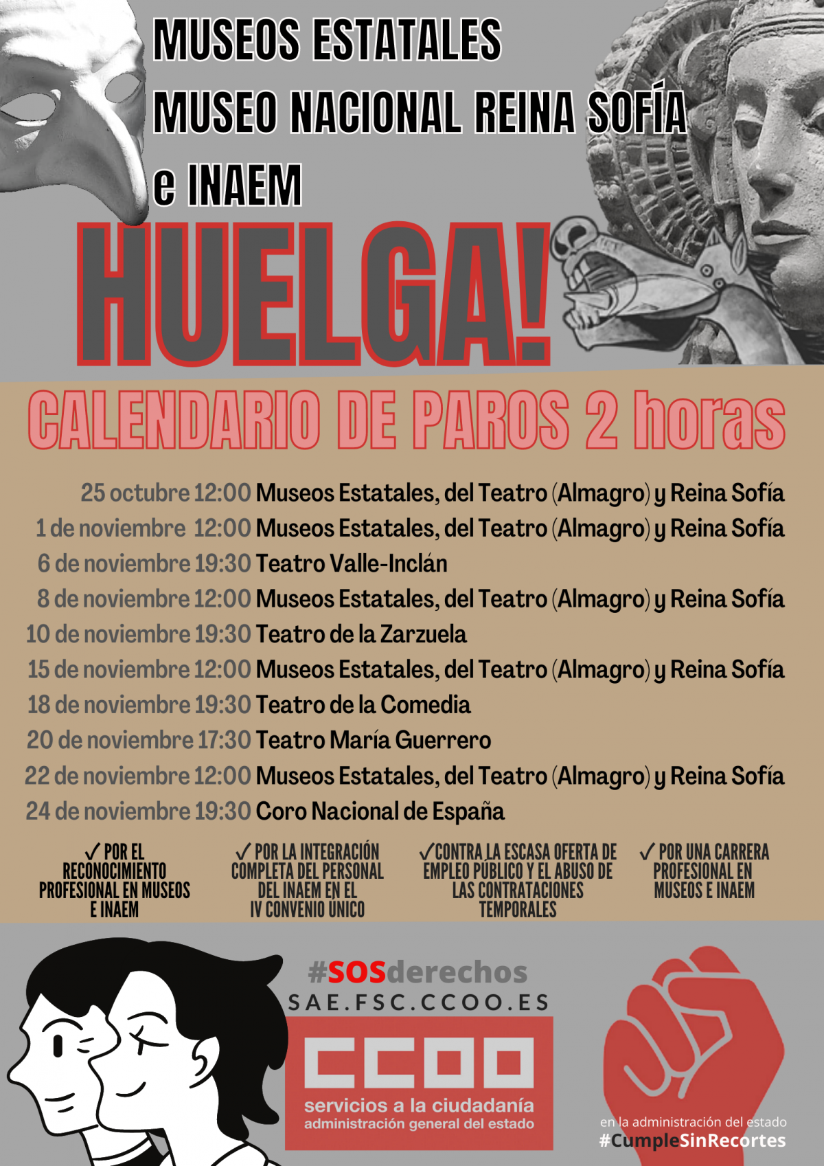 Huelga en Museos e INAEM