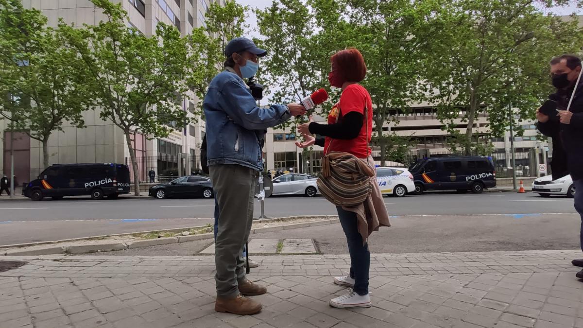Concentracin en Madrid frente al Ministerio de Ciencia e Innovacin.